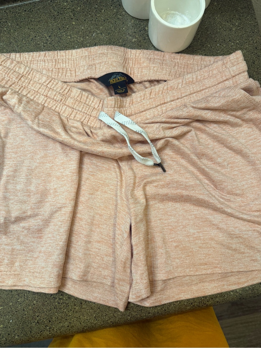 Pacific Trail Heathered Peach Athletic Lounge Shorts